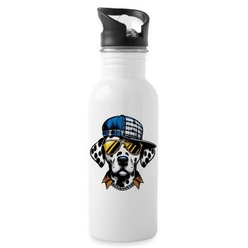 Dog - Water bottle with straw - white - Right