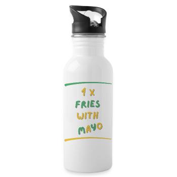 FRIES WITH MAYO - Water bottle with straw - white - Right