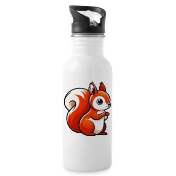Squirrel - Water bottle with straw - white - Right