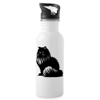 Chat persan - Persan - Gourde avec paille intégrée - blanc - Droite