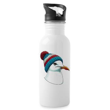 Mouette - Gourde avec paille intégrée - blanc - Droite