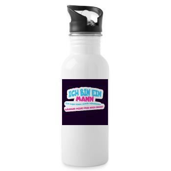 I'm a man, forget things humor - Water bottle with straw - white - Right