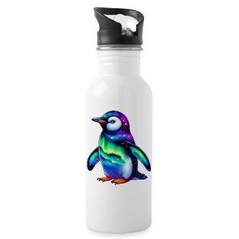 Penguin - Water bottle with straw - white - Right