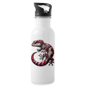 Gecko - Water bottle with straw - white - Right