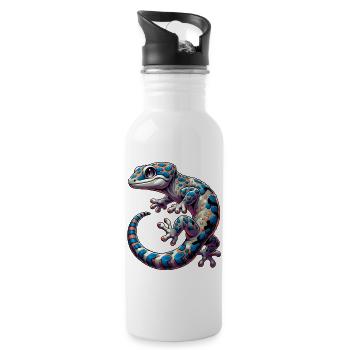Gecko - Water bottle with straw - white - Right