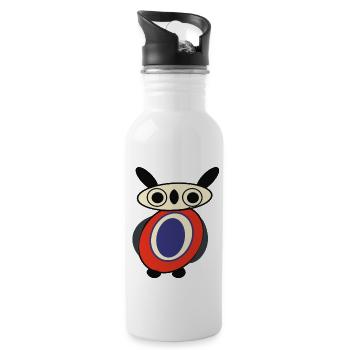 Baumschnupper - Trinkflasche mit integriertem Trinkhalm - Weiß - Rechts