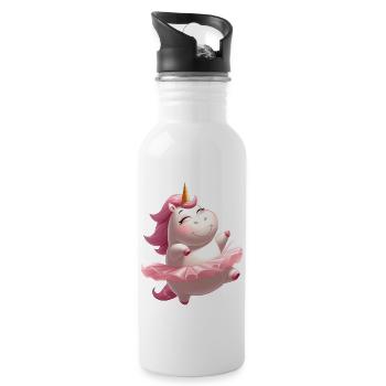 einhornbalett - Trinkflasche mit integriertem Trinkhalm - Weiß - Rechts
