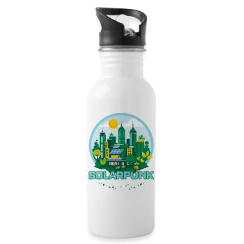 Solarpunk - Water bottle with straw - white - Right