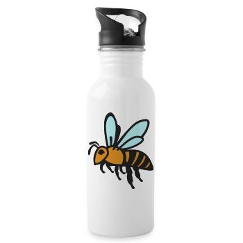 Biene - Trinkflasche mit integriertem Trinkhalm - Weiß - Rechts