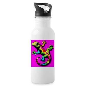 Gecko - Water bottle with straw - white - Right