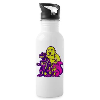 Pop Art Super Trio! - Water bottle with straw - white - Right