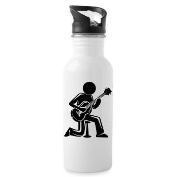 Guitariste Guitare Musicien - Gourde avec paille intégrée - blanc - Droite