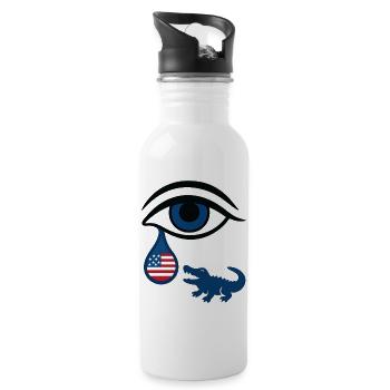 Florida Tear - Water bottle with straw - white - Right