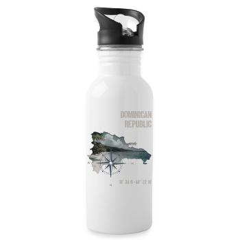 République dominicaine Boussole tropicale - Gourde avec paille intégrée - blanc - Droite
