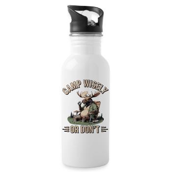 Camp Wisely Moose - Gourde avec paille intégrée - blanc - Droite