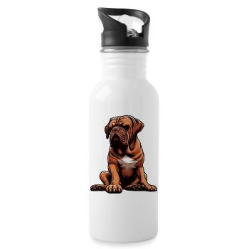 Mastiff de Bordeaux Propriétaire du Mastiff de Bordeaux - Gourde avec paille intégrée - blanc - Droite