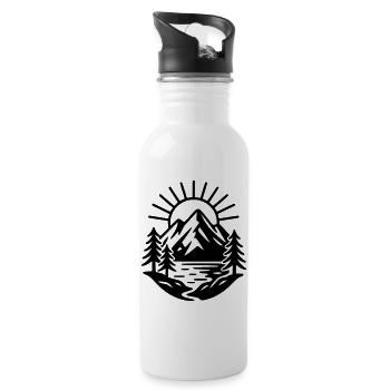 Nature - Water bottle with straw - white - Right