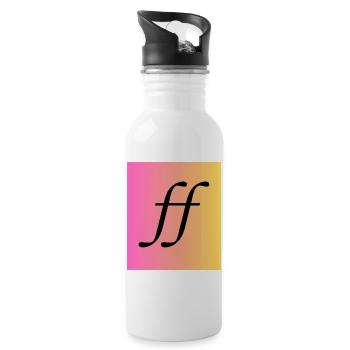 Fortissimo - Music Monogram Gradient - Water bottle with straw - white - Right