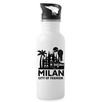 Milan Milan Italy - Water bottle with straw - white - Right