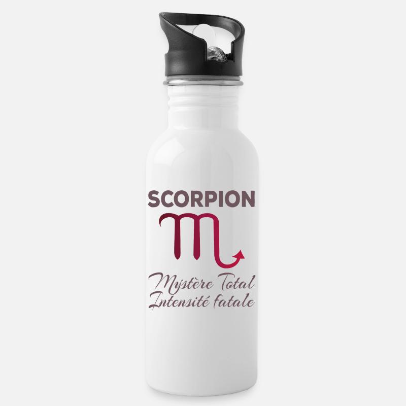 Scorpion - Gourde avec paille intégrée - blanc