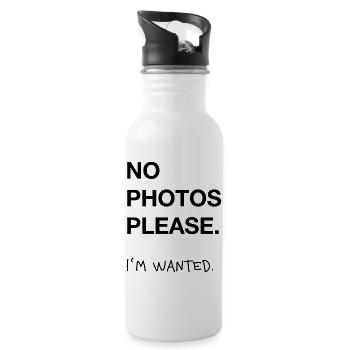 No Photos Please – Minimal Statement Trend Typo - Water bottle with straw - white - Right