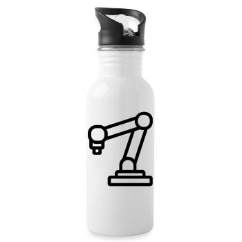 bras robotique - Gourde avec paille intégrée - blanc - Droite