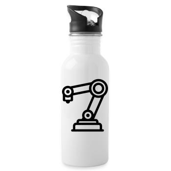bras robotique - Gourde avec paille intégrée - blanc - Droite
