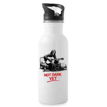 Not dark yet: Grim Reaper guitarist - Water bottle with straw - white - Right
