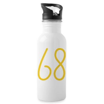 68 - Water bottle with straw - white - Right