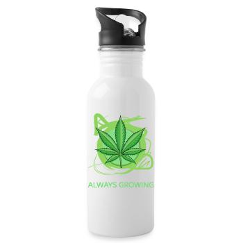 Always Growing - Water bottle with straw - white - Right
