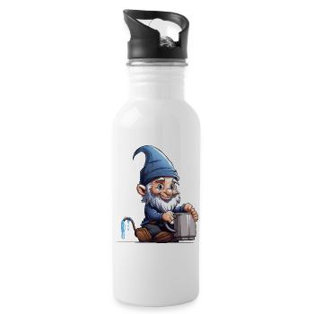 GnomePotterBlue - Gourde avec paille intégrée - blanc - Droite