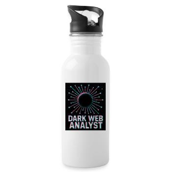 Dark Web Analyst - Cybersécurité - Gourde avec paille intégrée - blanc - Droite