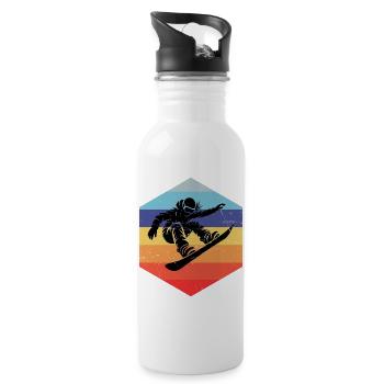 Snowboard Love Clear Look for Snowboard for - Water bottle with straw - white - Right