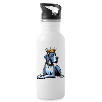 Grand Dogue Propriétaire de Dogue Grand Dane Fan de Grand Dogue - Gourde avec paille intégrée - blanc - Droite