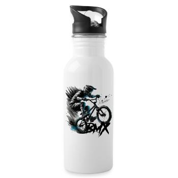 BMX - Gourde avec paille intégrée - blanc - Droite