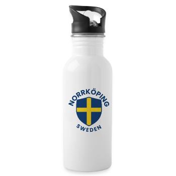 Norrsköld Shield motif - Water bottle with straw - white - Right