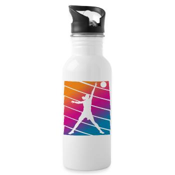 Basketteur - Gourde avec paille intégrée - blanc - Droite