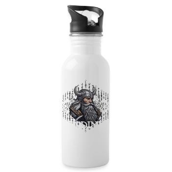 God four does not give Odin - Water bottle with straw - white - Right