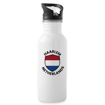 Harlem Netherlands Shield - Water bottle with straw - white - Right