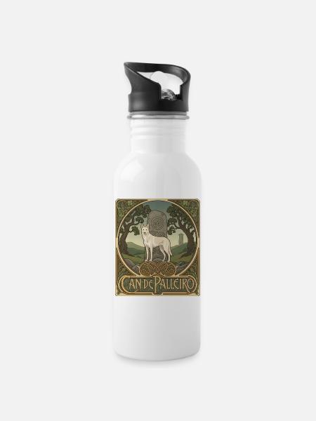 The Guardian of Teixo: Nobility of Can de Palleiro - Water bottle with straw - white