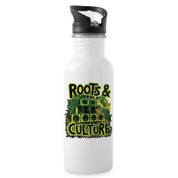 Roots Culture Dub Reggae - Gourde avec paille intégrée - blanc - Droite