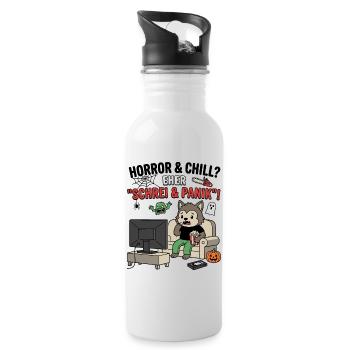 Scream and panic at Horror Chill - Water bottle with straw - white - Right
