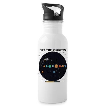 Eat the Planets: Cosmic Snack Parade - Water bottle with straw - white - Right