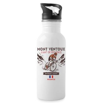 Mont Ventoux Cycling - Road Bike Design - Water bottle with straw - white - Right
