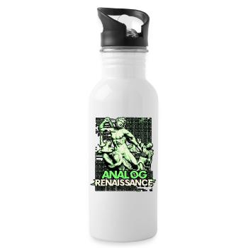 Analog Renaissance - Water bottle with straw - white - Right