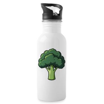 Brocoli - Gourde avec paille intégrée - blanc - Droite