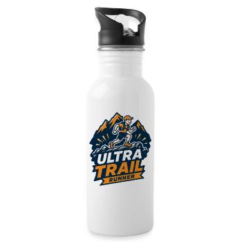 Coureur d’ultra-trail - Gourde avec paille intégrée - blanc - Droite