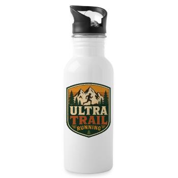 Ultra Trail Running - Water bottle with straw - white - Right