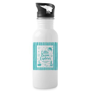 Schildkröte Little Ocean Explorer - Trinkflasche mit integriertem Trinkhalm - Weiß - Rechts