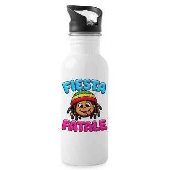 Fiesta Fatale Rasta Cartoon - Gourde avec paille intégrée - blanc - Droite